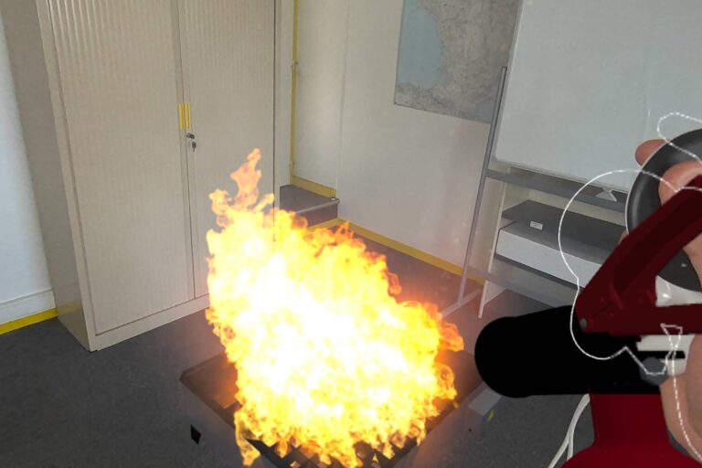 Simulateur formation incendie en réalité augmentée